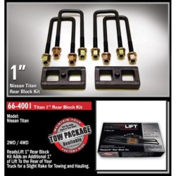 ReadyLift 0'' RearLeaf Spring Block Kit for 2017-2019 Nissan Titan