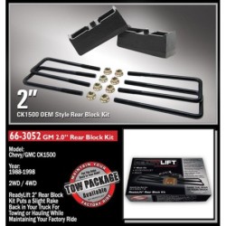 ReadyLift 0'' RearLeaf Spring Block Kit for 1988-1998 Chevrolet C1500