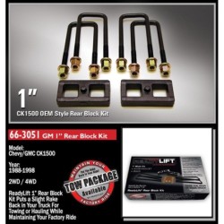 ReadyLift 0'' RearLeaf Spring Block Kit for 1988-1999 GMC C1500