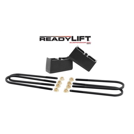 ReadyLift 0'' RearLeaf Spring Block Kit for 1999-2018 GMC Sierra 1500 2WD/4WD