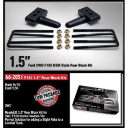 ReadyLift 0'' RearLeaf Spring Block Kit for 2004-2020 Ford F-150 2WD