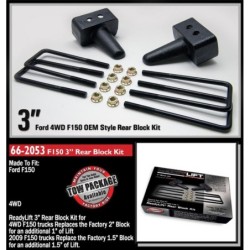 ReadyLift 0-3'' Rear  Lift Leaf Spring Block Kit for 2004-2020 Ford F-150 2WD/4WD