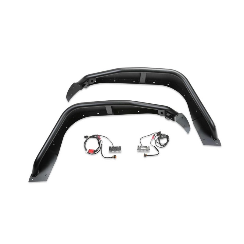 Fabtech 0'' FrontFender Flare for 2018-2023 Jeep Wrangler JL